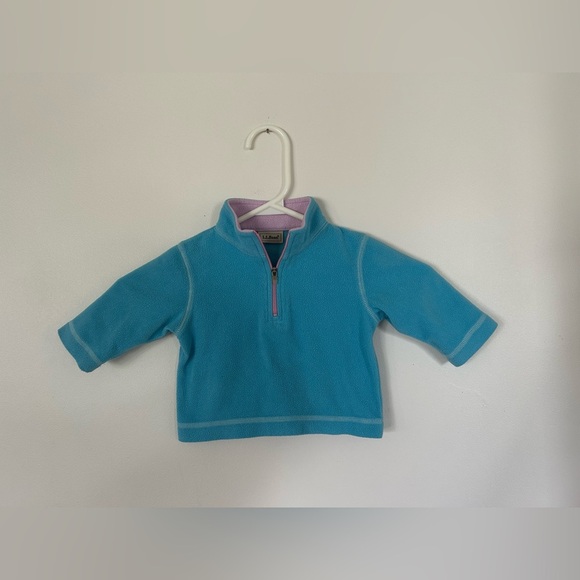 Vintage L.L. Bean Fleece Jacket 3-6 Months Baby Blue - Picture 1 of 5